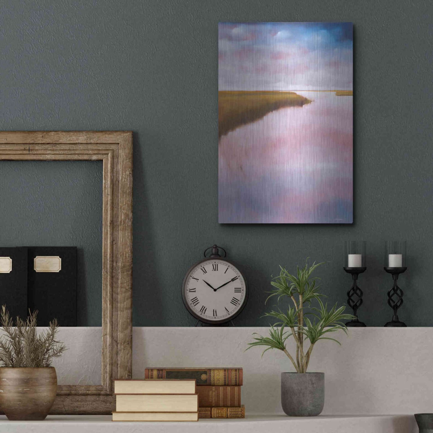 Luxe Metal Art 'Lowlands' by Michael A. Diliberto, Metal Wall Art,12x16