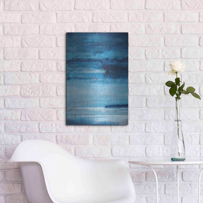 Luxe Metal Art 'Ocean Blue' by Michael A. Diliberto, Metal Wall Art,16x24