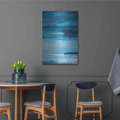 Luxe Metal Art 'Ocean Blue' by Michael A. Diliberto, Metal Wall Art,24x36
