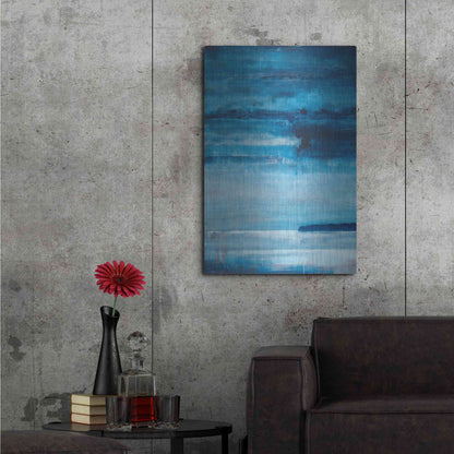 Luxe Metal Art 'Ocean Blue' by Michael A. Diliberto, Metal Wall Art,24x36