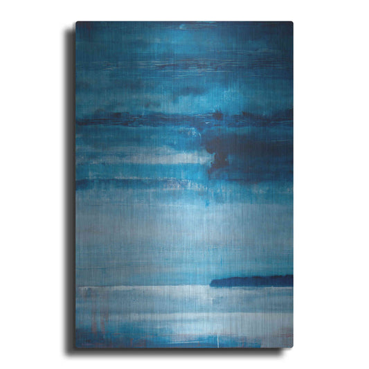 Luxe Metal Art 'Ocean Blue' by Michael A. Diliberto, Metal Wall Art