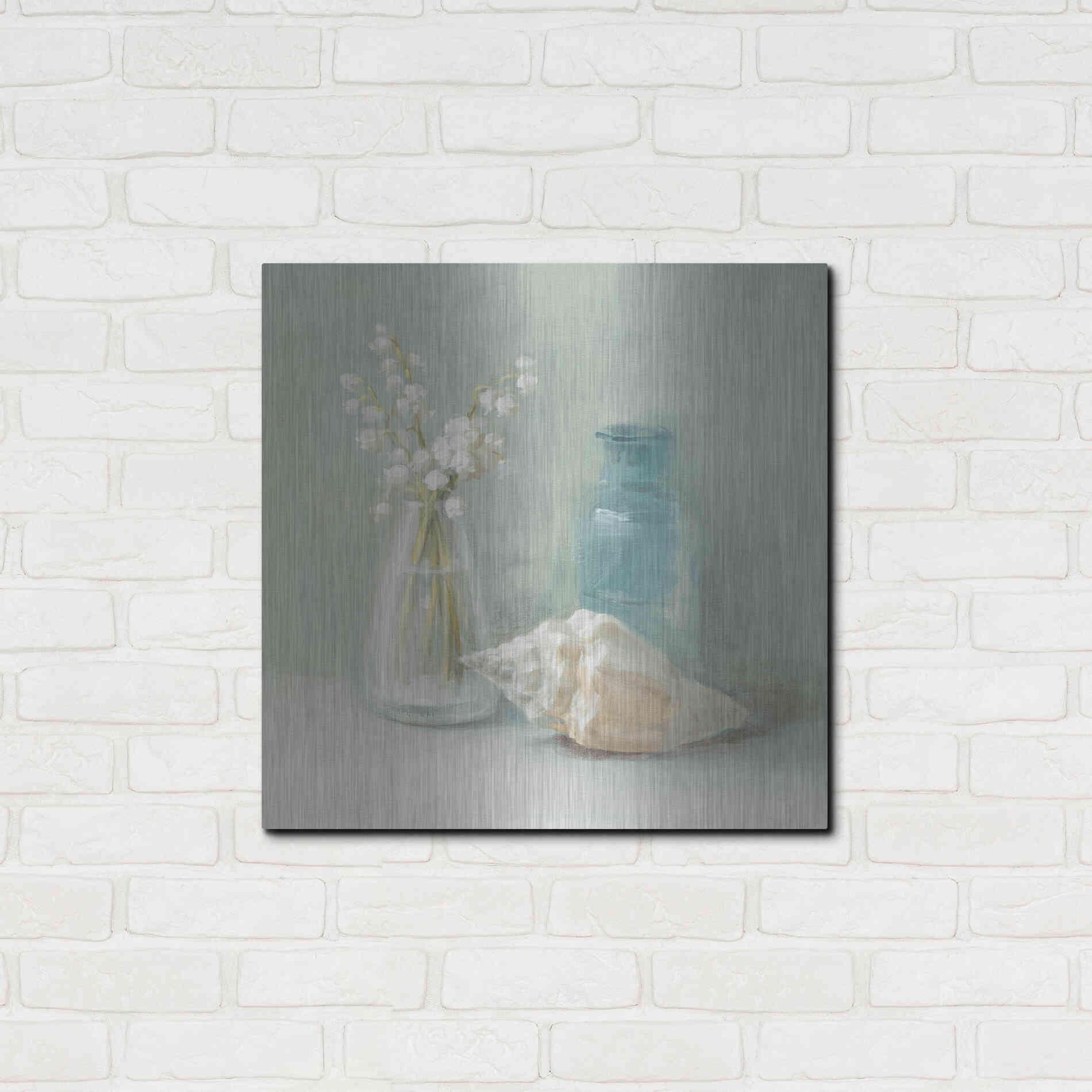 Luxe Metal Art 'Lily of the Valley Spa' by Danhui Nai, Metal Wall Art,24x24