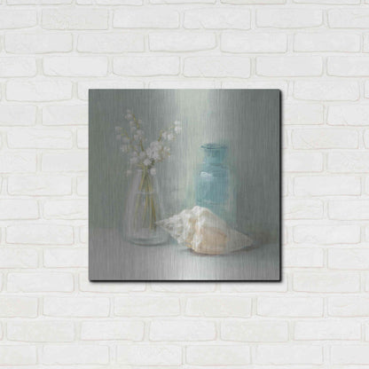 Luxe Metal Art 'Lily of the Valley Spa' by Danhui Nai, Metal Wall Art,24x24