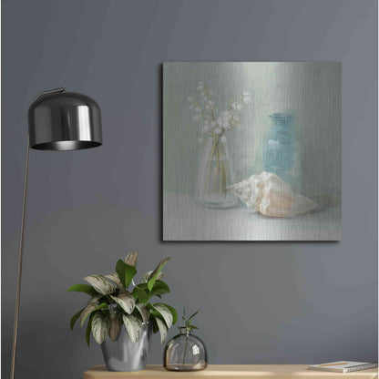 Luxe Metal Art 'Lily of the Valley Spa' by Danhui Nai, Metal Wall Art,24x24
