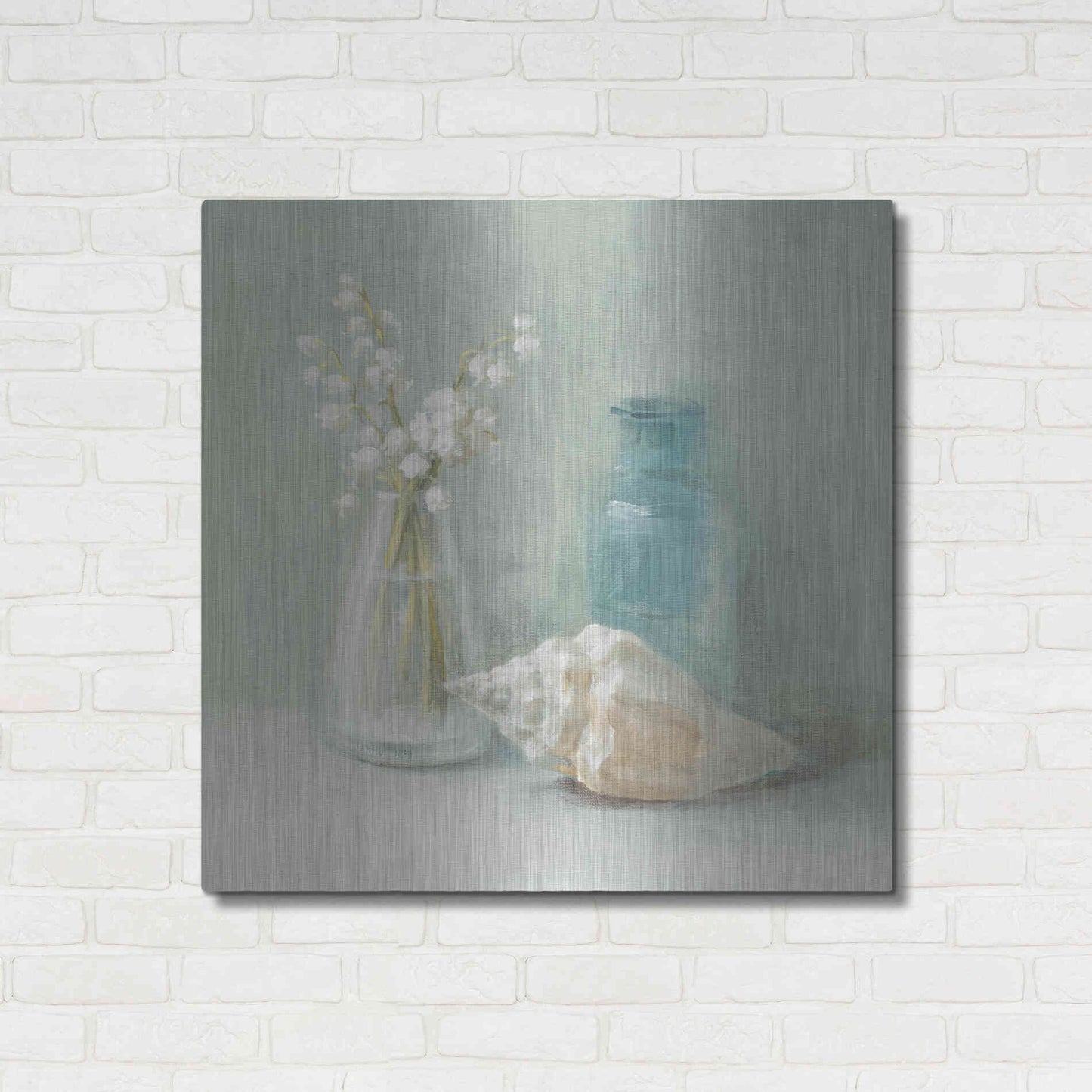 Luxe Metal Art 'Lily of the Valley Spa' by Danhui Nai, Metal Wall Art,36x36