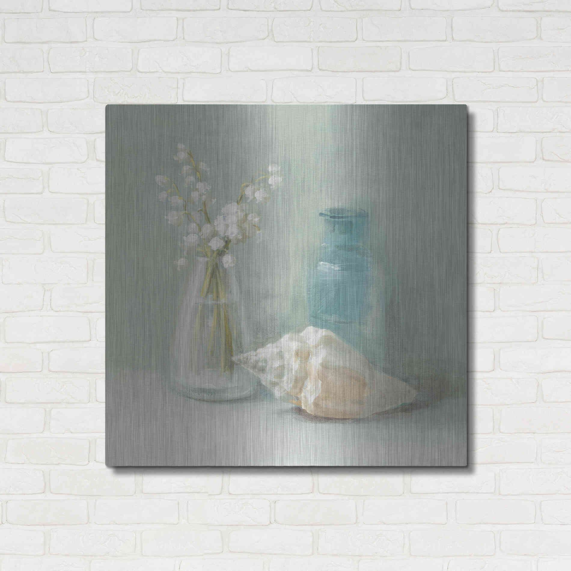 Luxe Metal Art 'Lily of the Valley Spa' by Danhui Nai, Metal Wall Art,36x36