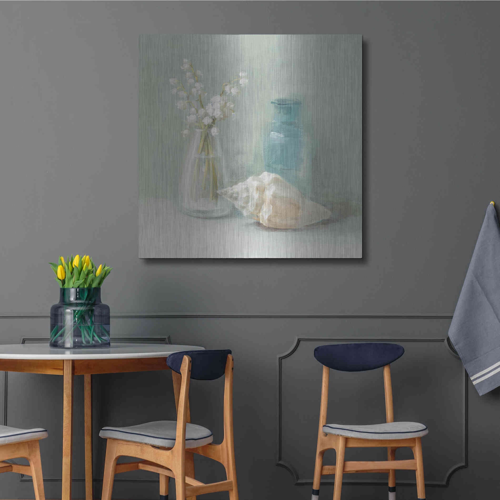 Luxe Metal Art 'Lily of the Valley Spa' by Danhui Nai, Metal Wall Art,36x36