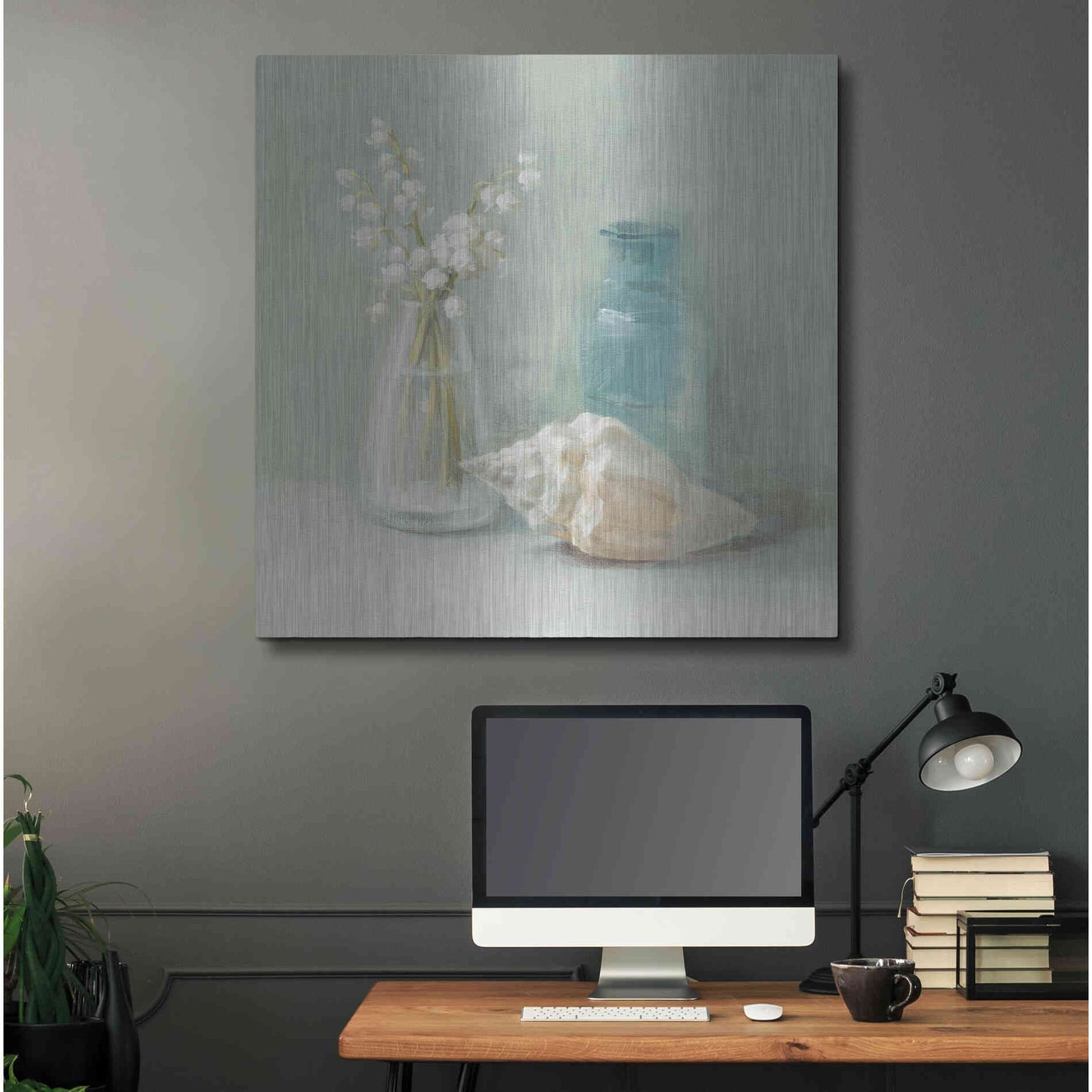 Luxe Metal Art 'Lily of the Valley Spa' by Danhui Nai, Metal Wall Art,36x36