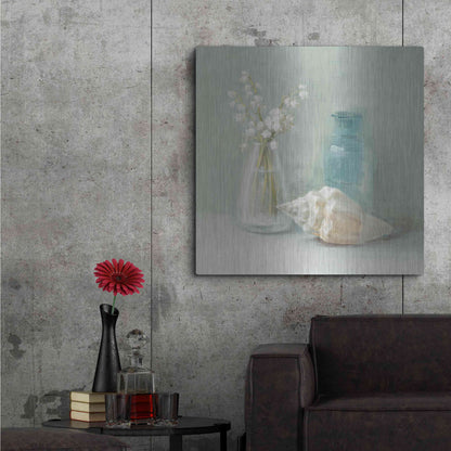 Luxe Metal Art 'Lily of the Valley Spa' by Danhui Nai, Metal Wall Art,36x36