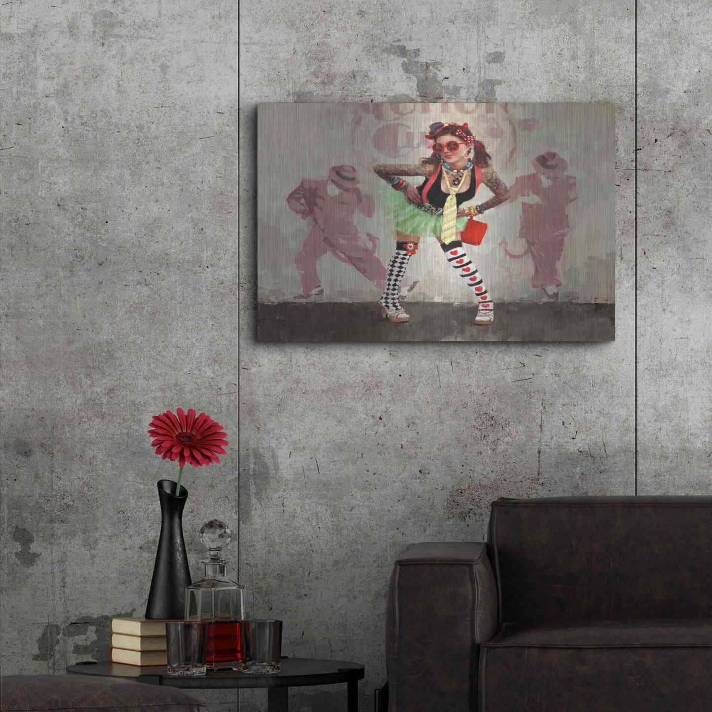 Luxe Metal Art 'Devil or Angel' by Michael Fitzpatrick, Metal Wall Art,36x24