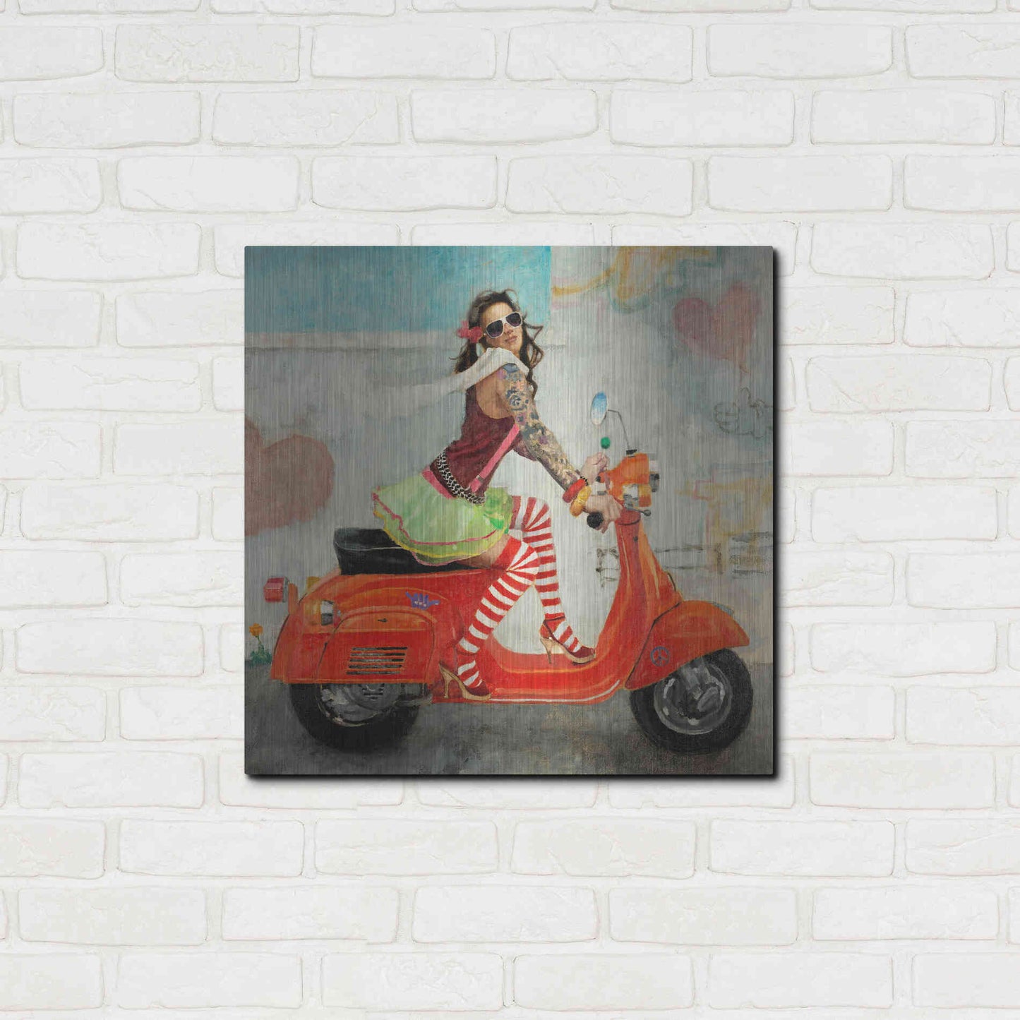 Luxe Metal Art 'This Is How I Roll' by Michael Fitzpatrick, Metal Wall Art,24x24