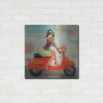 Luxe Metal Art 'This Is How I Roll' by Michael Fitzpatrick, Metal Wall Art,24x24