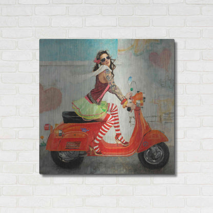 Luxe Metal Art 'This Is How I Roll' by Michael Fitzpatrick, Metal Wall Art,36x36