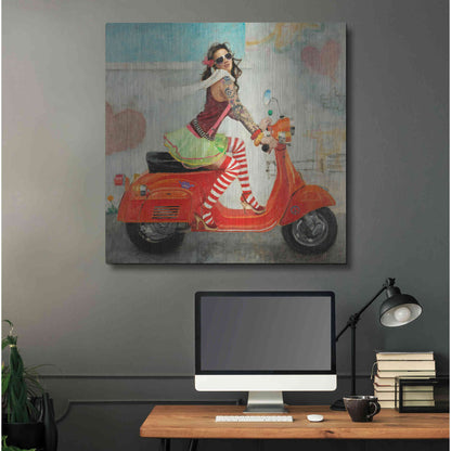 Luxe Metal Art 'This Is How I Roll' by Michael Fitzpatrick, Metal Wall Art,36x36