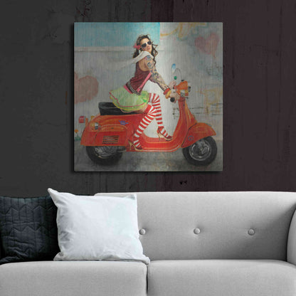 Luxe Metal Art 'This Is How I Roll' by Michael Fitzpatrick, Metal Wall Art,36x36