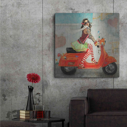 Luxe Metal Art 'This Is How I Roll' by Michael Fitzpatrick, Metal Wall Art,36x36