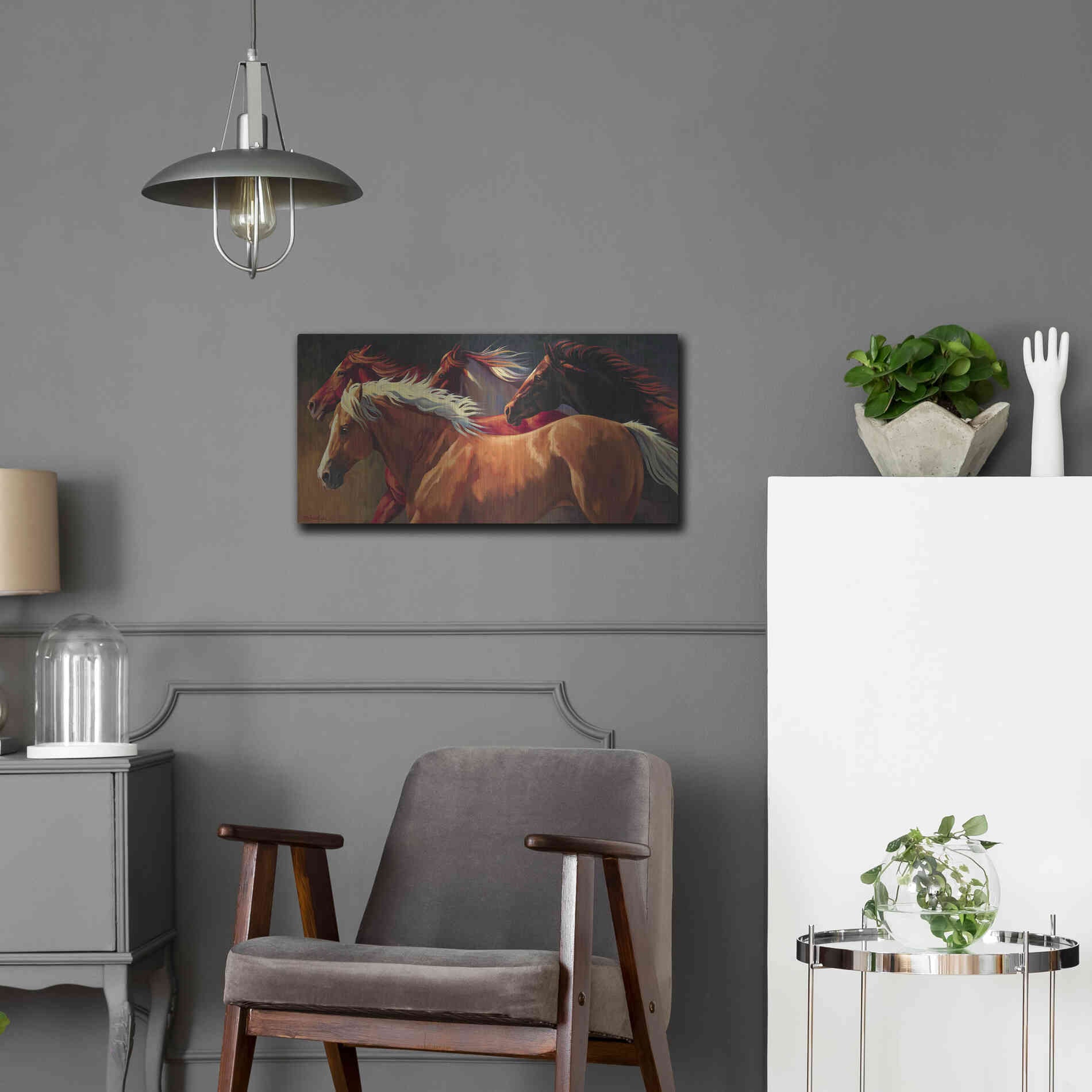 Luxe Metal Art 'Flying' by Nancy Davidson, Metal Wall Art,24x12