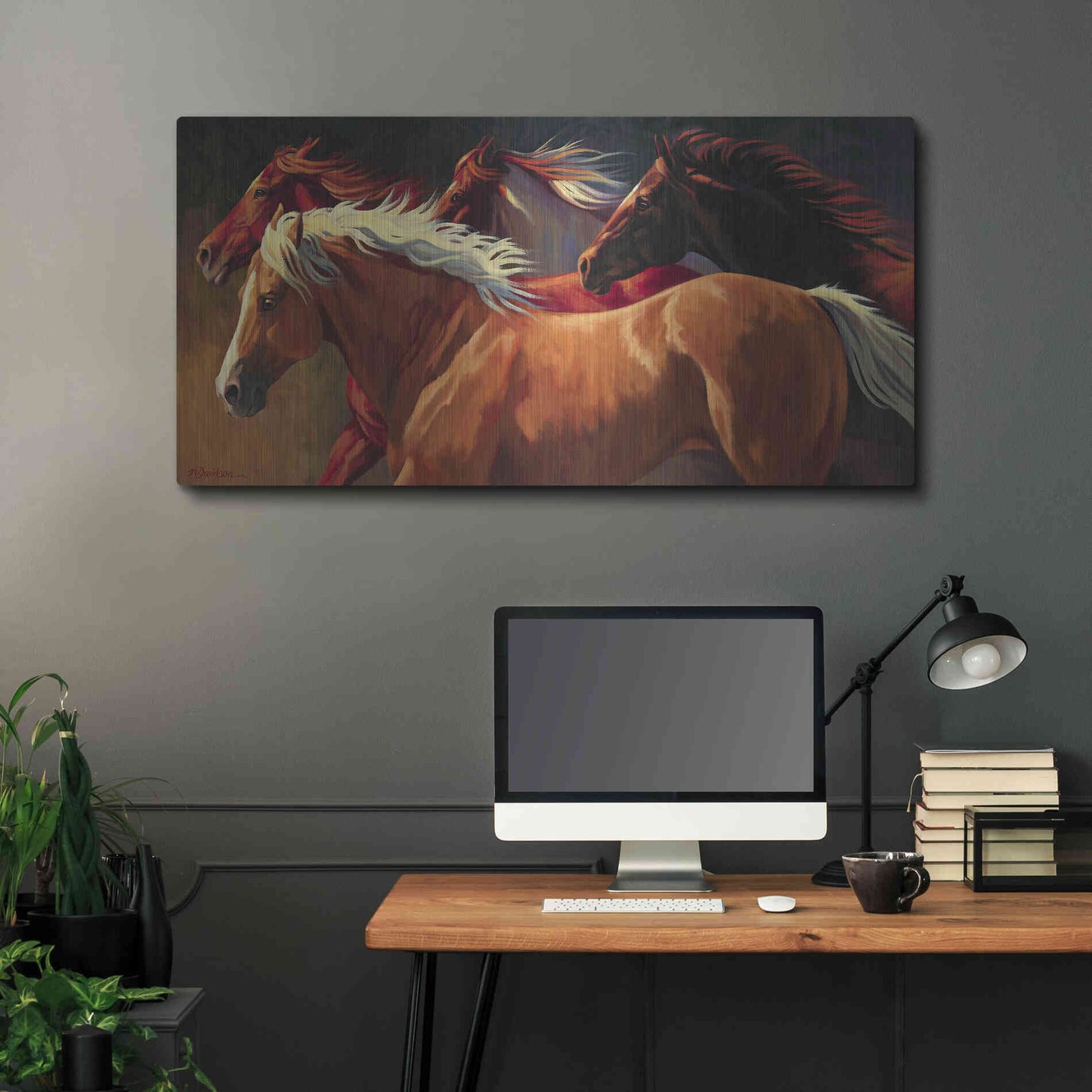 Luxe Metal Art 'Flying' by Nancy Davidson, Metal Wall Art,48x24