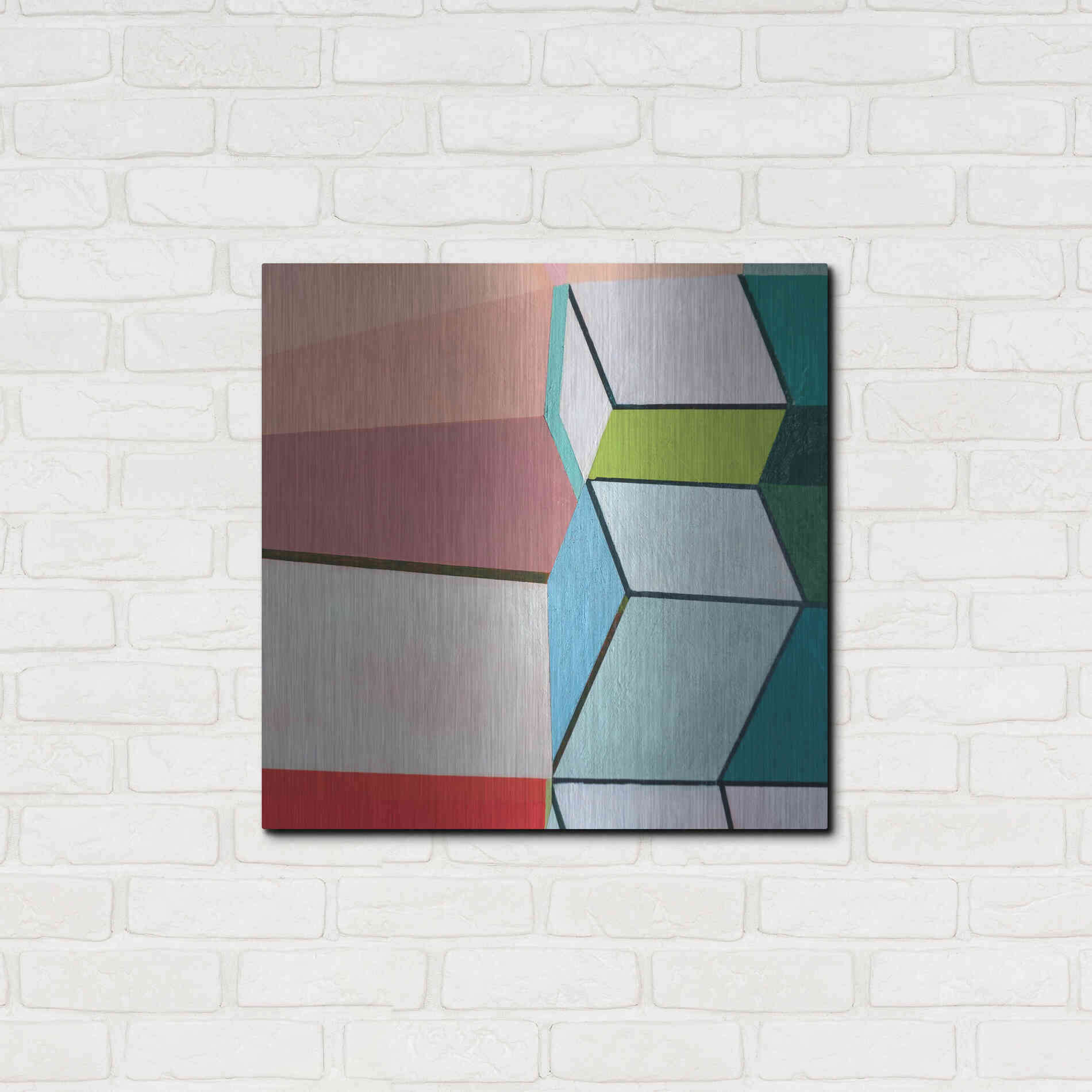 Luxe Metal Art 'Angles No. 2' by Naomi Taitz Duffy, Metal Wall Art,24x24