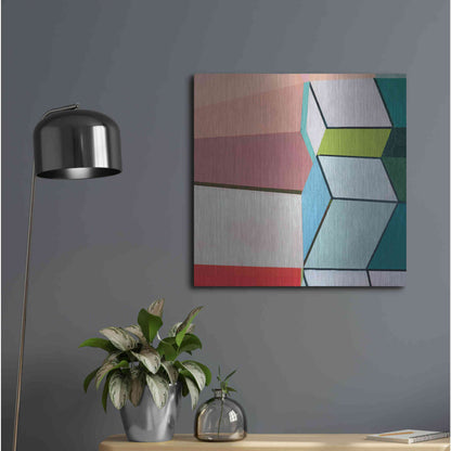 Luxe Metal Art 'Angles No. 2' by Naomi Taitz Duffy, Metal Wall Art,24x24