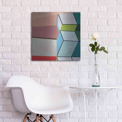 Luxe Metal Art 'Angles No. 2' by Naomi Taitz Duffy, Metal Wall Art,24x24