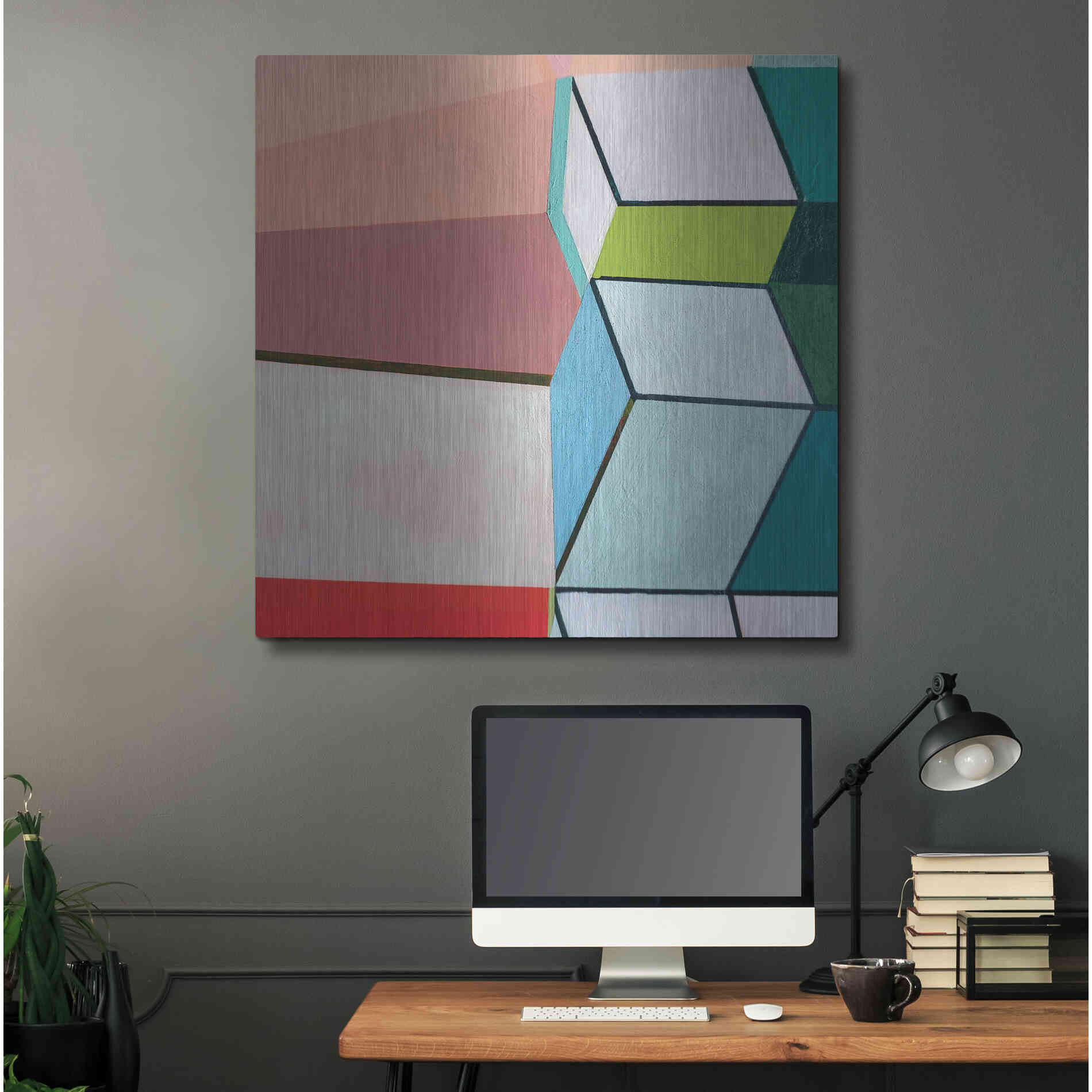 Luxe Metal Art 'Angles No. 2' by Naomi Taitz Duffy, Metal Wall Art,36x36