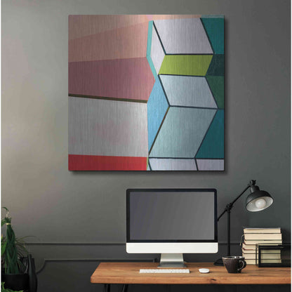 Luxe Metal Art 'Angles No. 2' by Naomi Taitz Duffy, Metal Wall Art,36x36