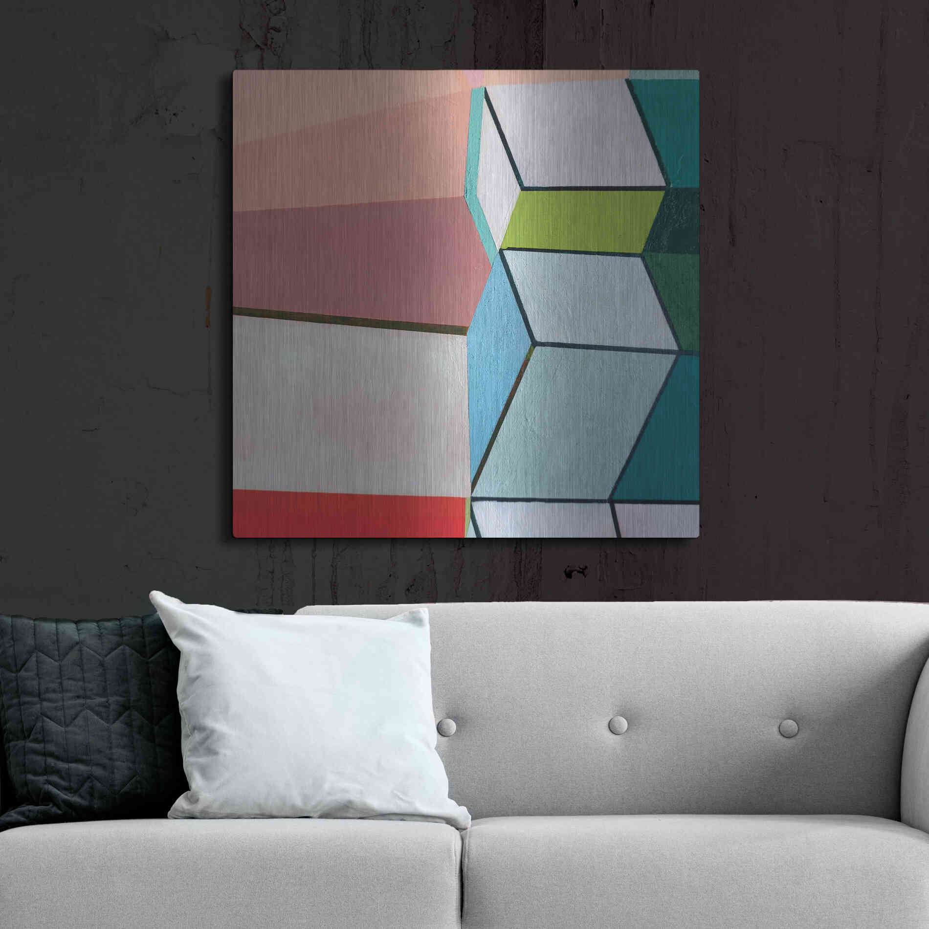 Luxe Metal Art 'Angles No. 2' by Naomi Taitz Duffy, Metal Wall Art,36x36