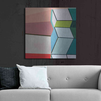 Luxe Metal Art 'Angles No. 2' by Naomi Taitz Duffy, Metal Wall Art,36x36