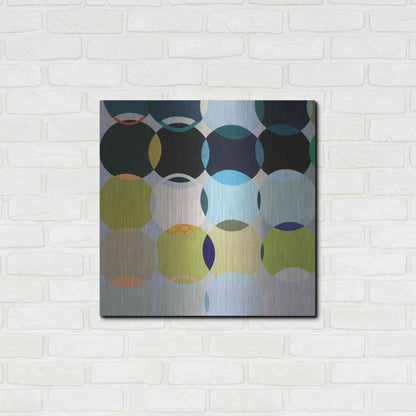 Luxe Metal Art 'Circles No. 1' by Naomi Taitz Duffy, Metal Wall Art,24x24