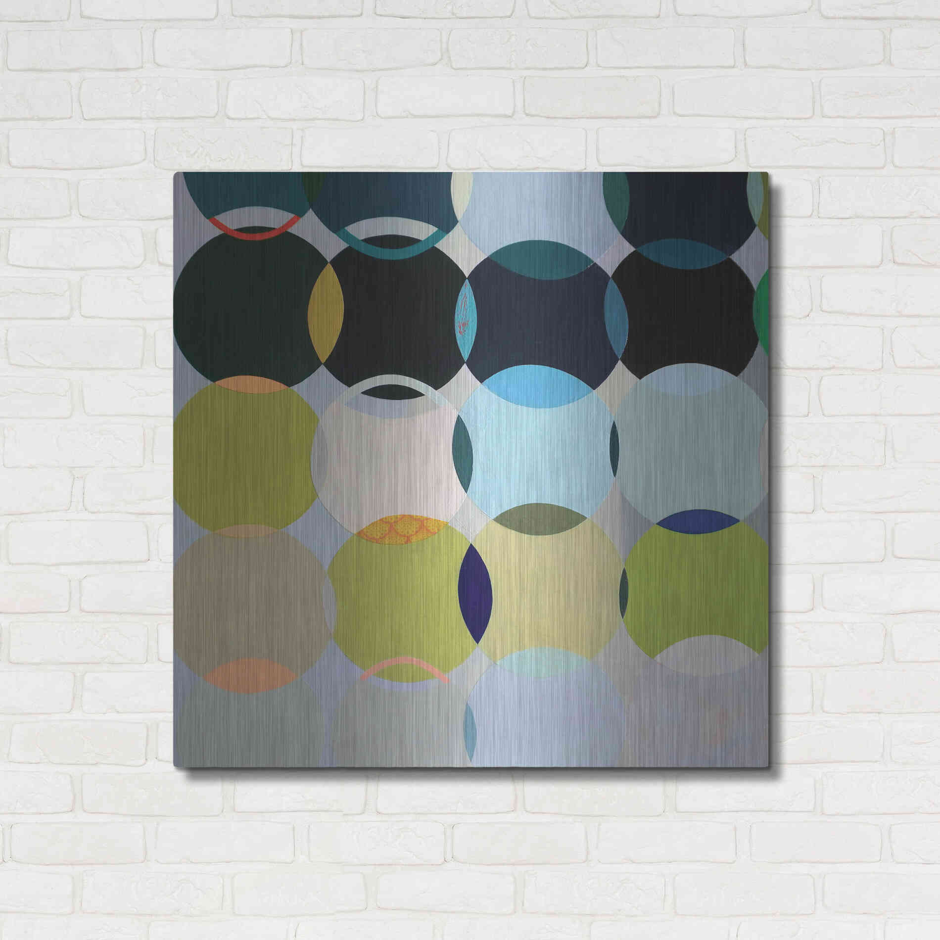 Luxe Metal Art 'Circles No. 1' by Naomi Taitz Duffy, Metal Wall Art,36x36