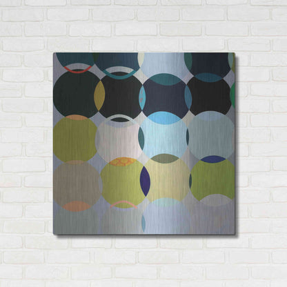 Luxe Metal Art 'Circles No. 1' by Naomi Taitz Duffy, Metal Wall Art,36x36