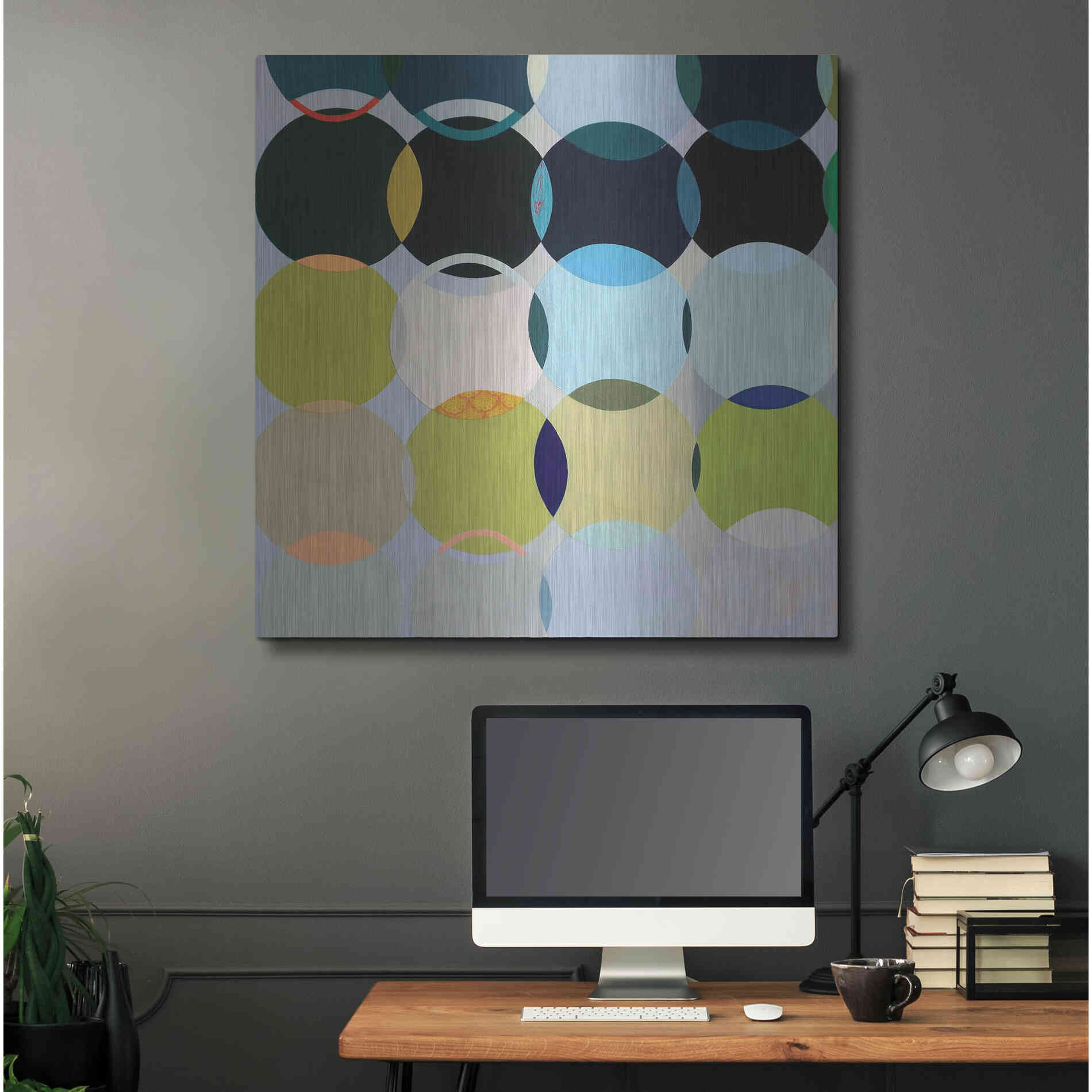 Luxe Metal Art 'Circles No. 1' by Naomi Taitz Duffy, Metal Wall Art,36x36