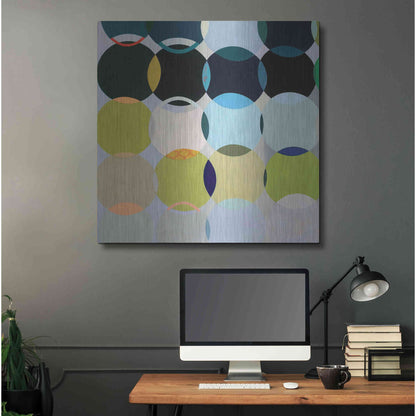 Luxe Metal Art 'Circles No. 1' by Naomi Taitz Duffy, Metal Wall Art,36x36