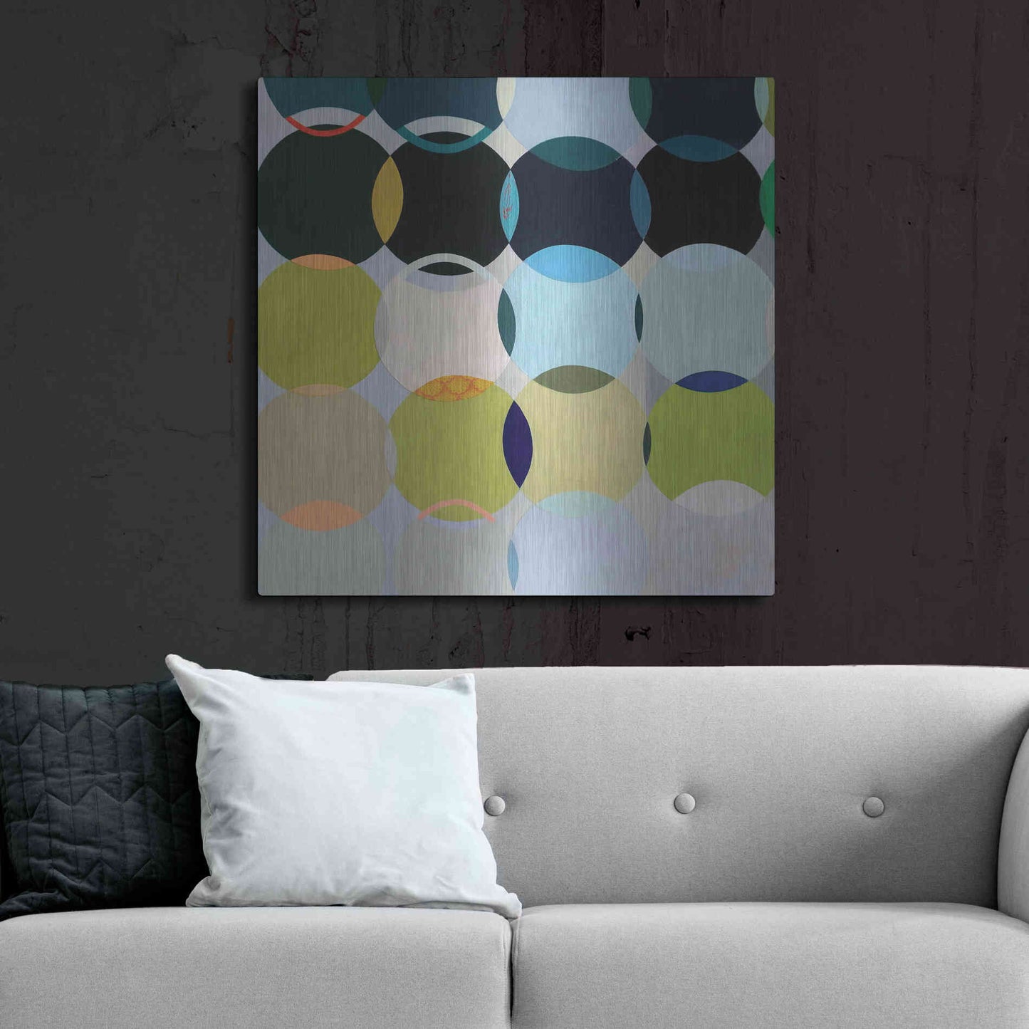 Luxe Metal Art 'Circles No. 1' by Naomi Taitz Duffy, Metal Wall Art,36x36