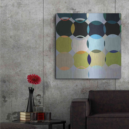 Luxe Metal Art 'Circles No. 1' by Naomi Taitz Duffy, Metal Wall Art,36x36