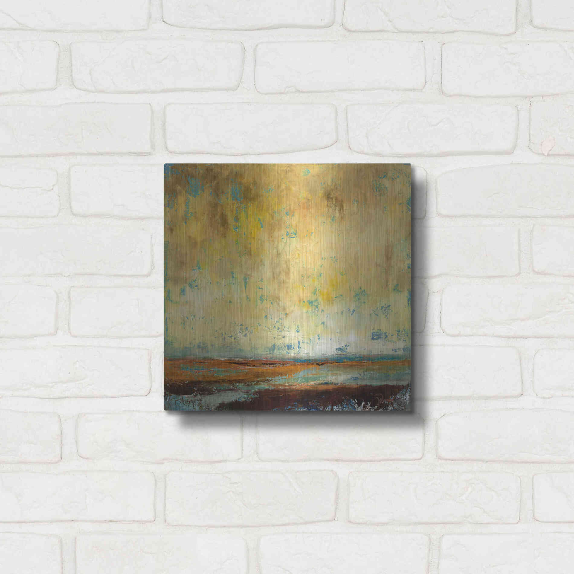 Luxe Metal Art 'Air Quality' by Patrick Dennis, Metal Wall Art,12x12