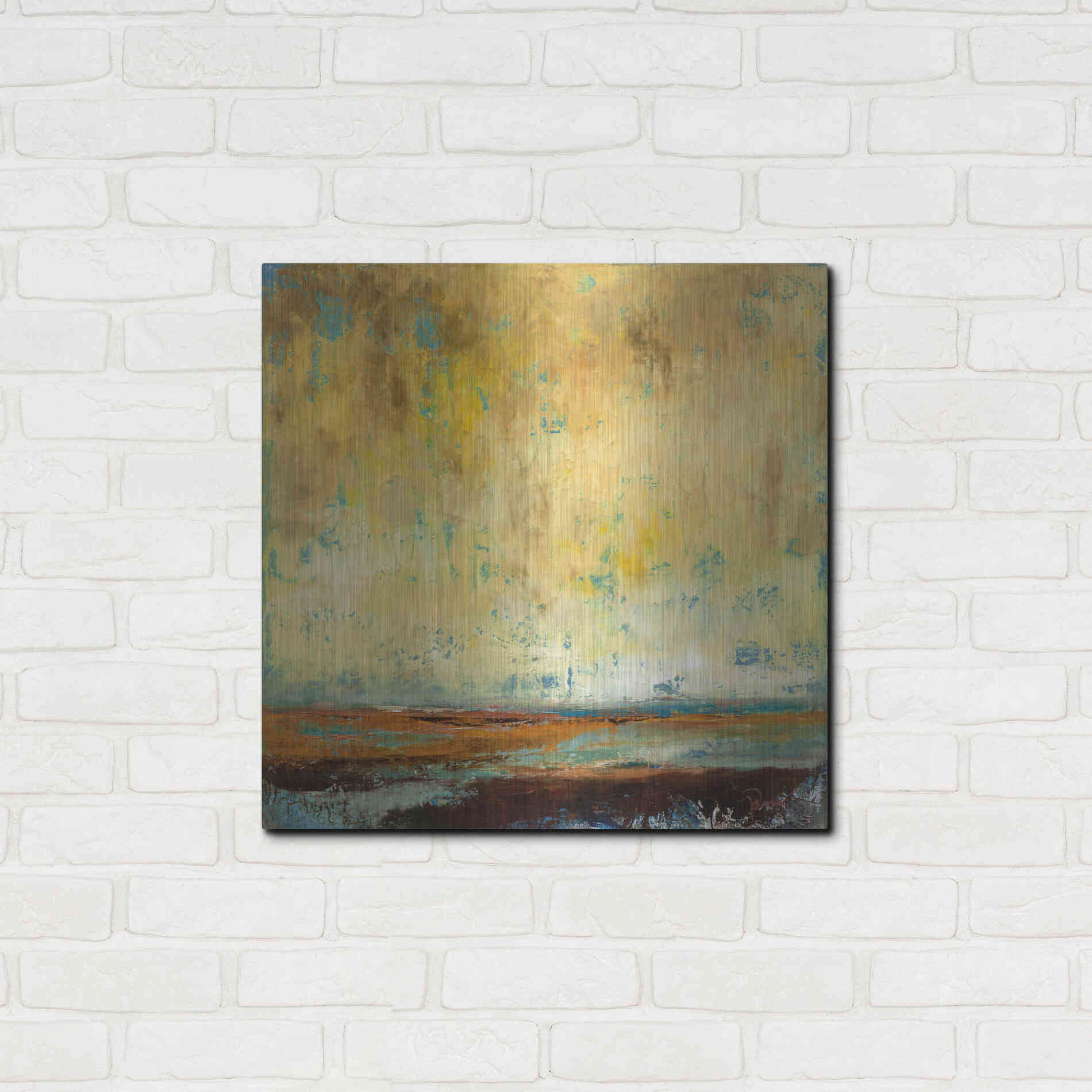 Luxe Metal Art 'Air Quality' by Patrick Dennis, Metal Wall Art,24x24