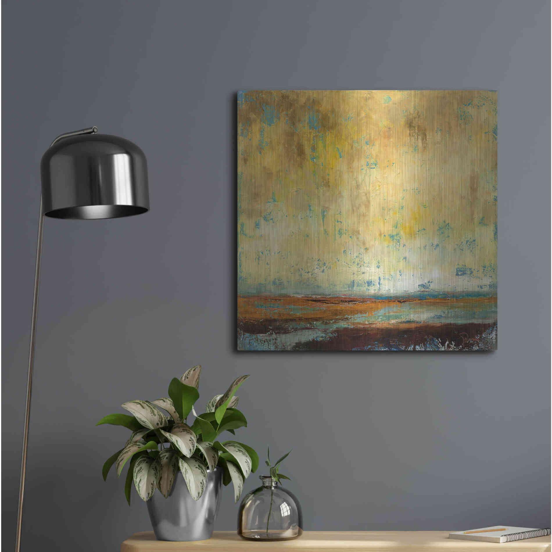 Luxe Metal Art 'Air Quality' by Patrick Dennis, Metal Wall Art,24x24