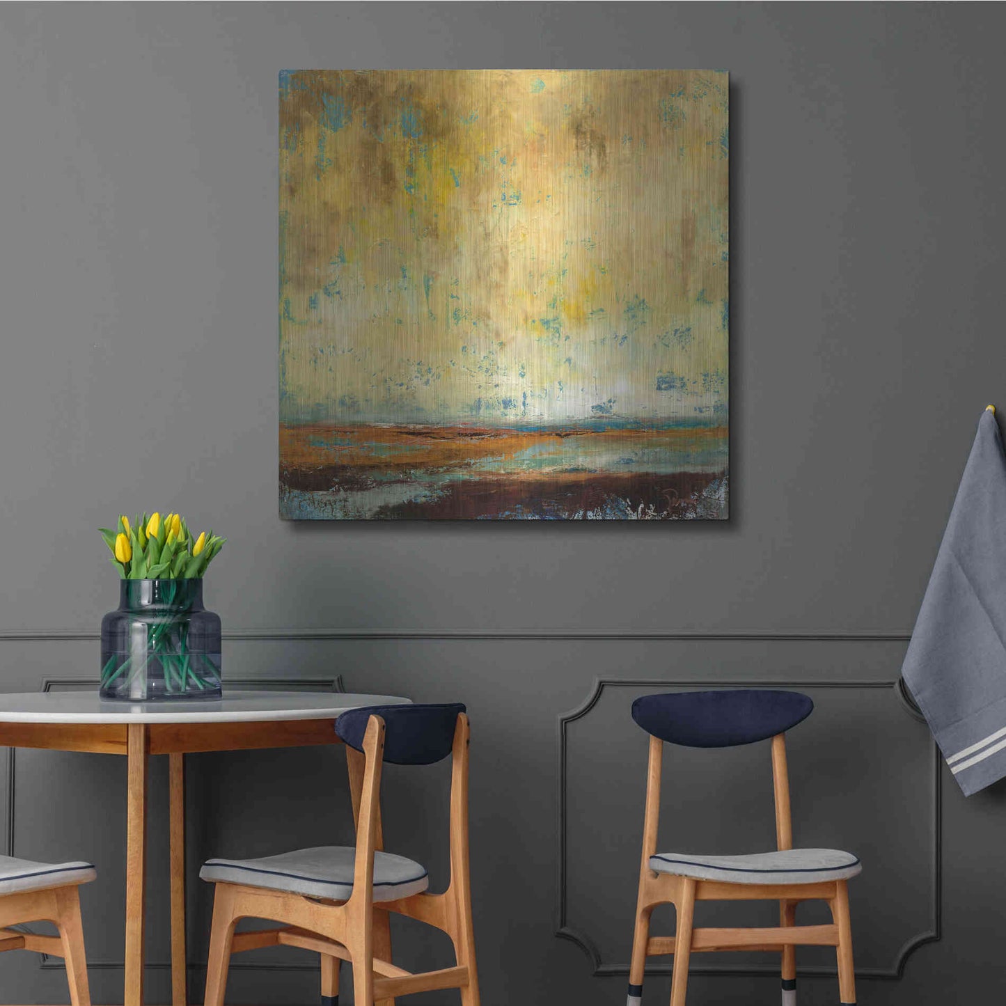 Luxe Metal Art 'Air Quality' by Patrick Dennis, Metal Wall Art,36x36