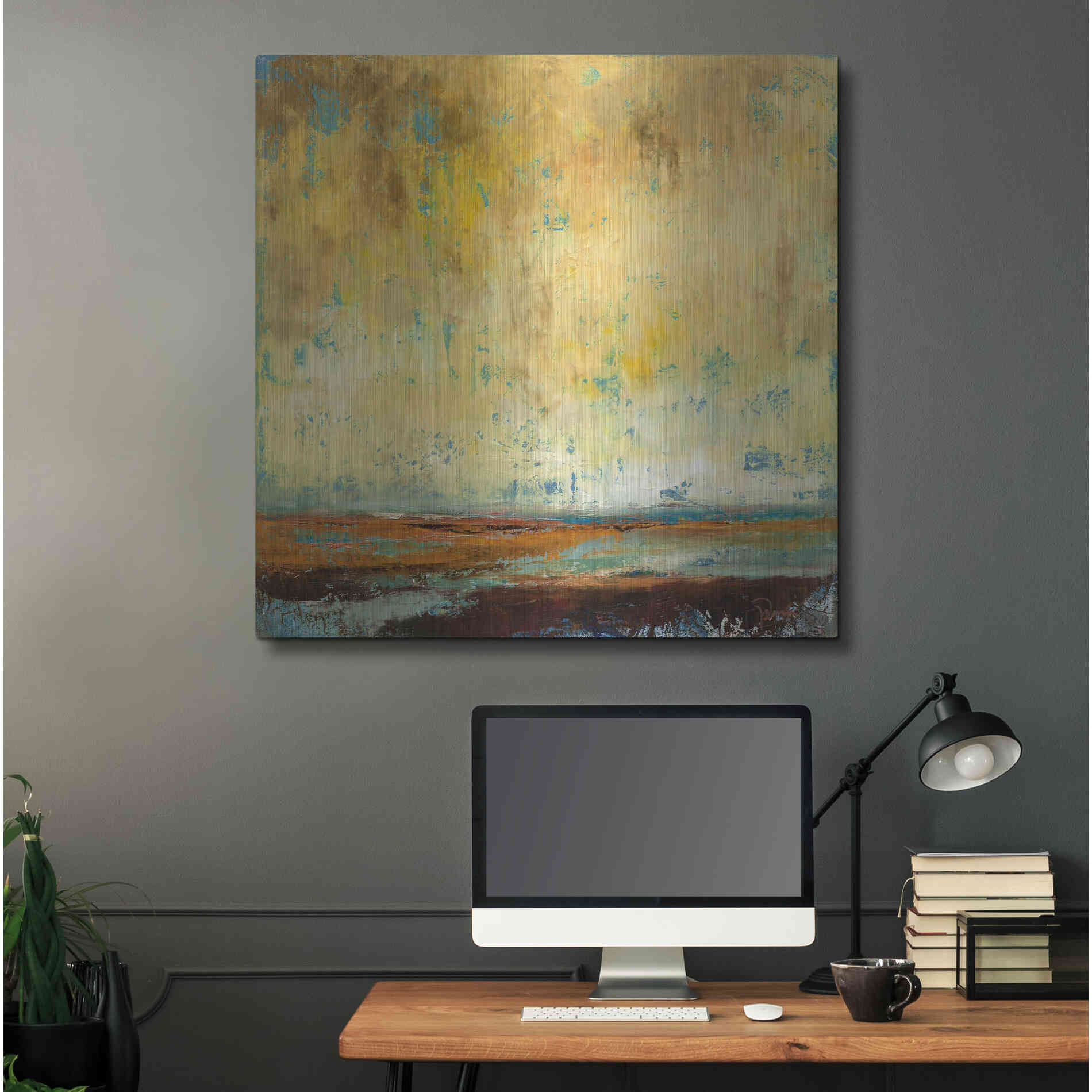 Luxe Metal Art 'Air Quality' by Patrick Dennis, Metal Wall Art,36x36