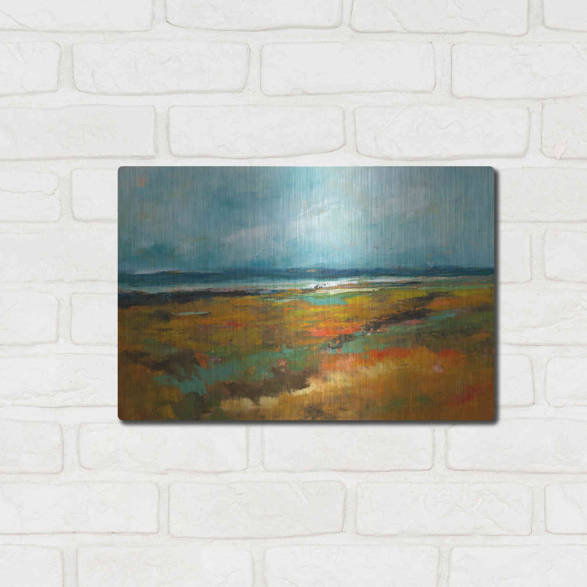 Luxe Metal Art 'Benchmarks' by Patrick Dennis, Metal Wall Art,16x12