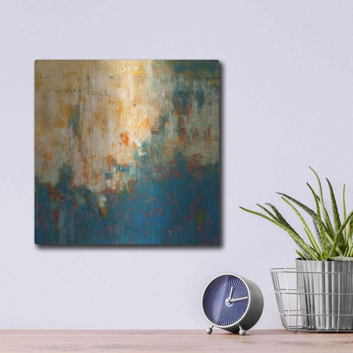 Luxe Metal Art 'Breathing Room' by Patrick Dennis, Metal Wall Art,12x12