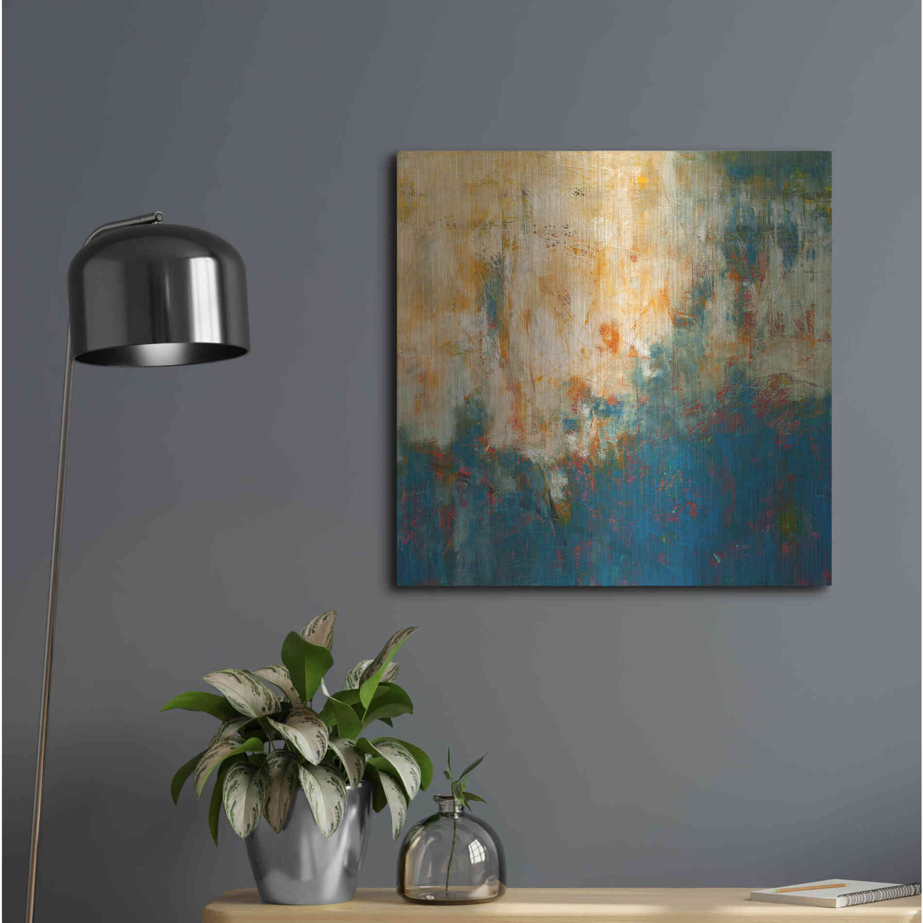 Luxe Metal Art 'Breathing Room' by Patrick Dennis, Metal Wall Art,24x24