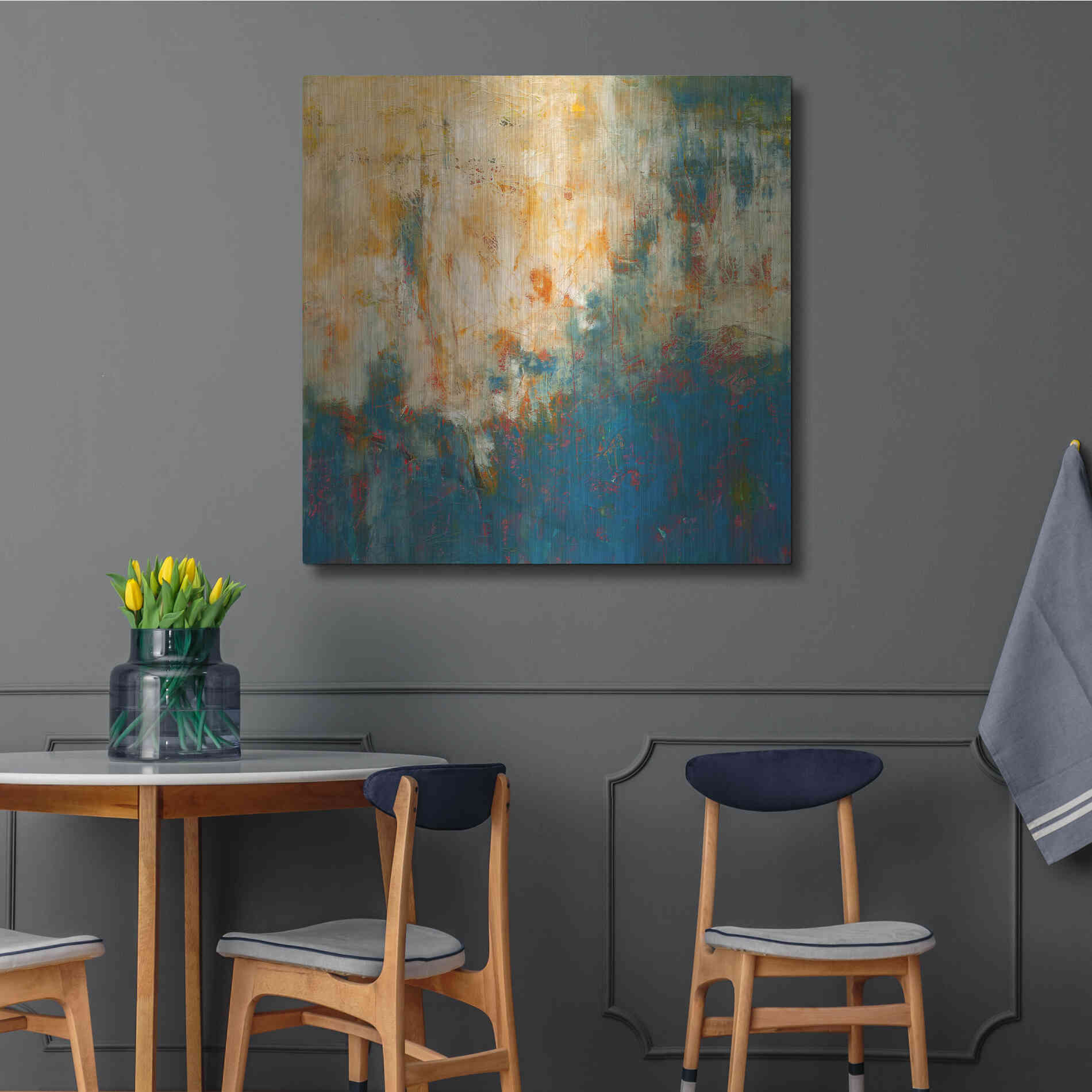 Luxe Metal Art 'Breathing Room' by Patrick Dennis, Metal Wall Art,36x36