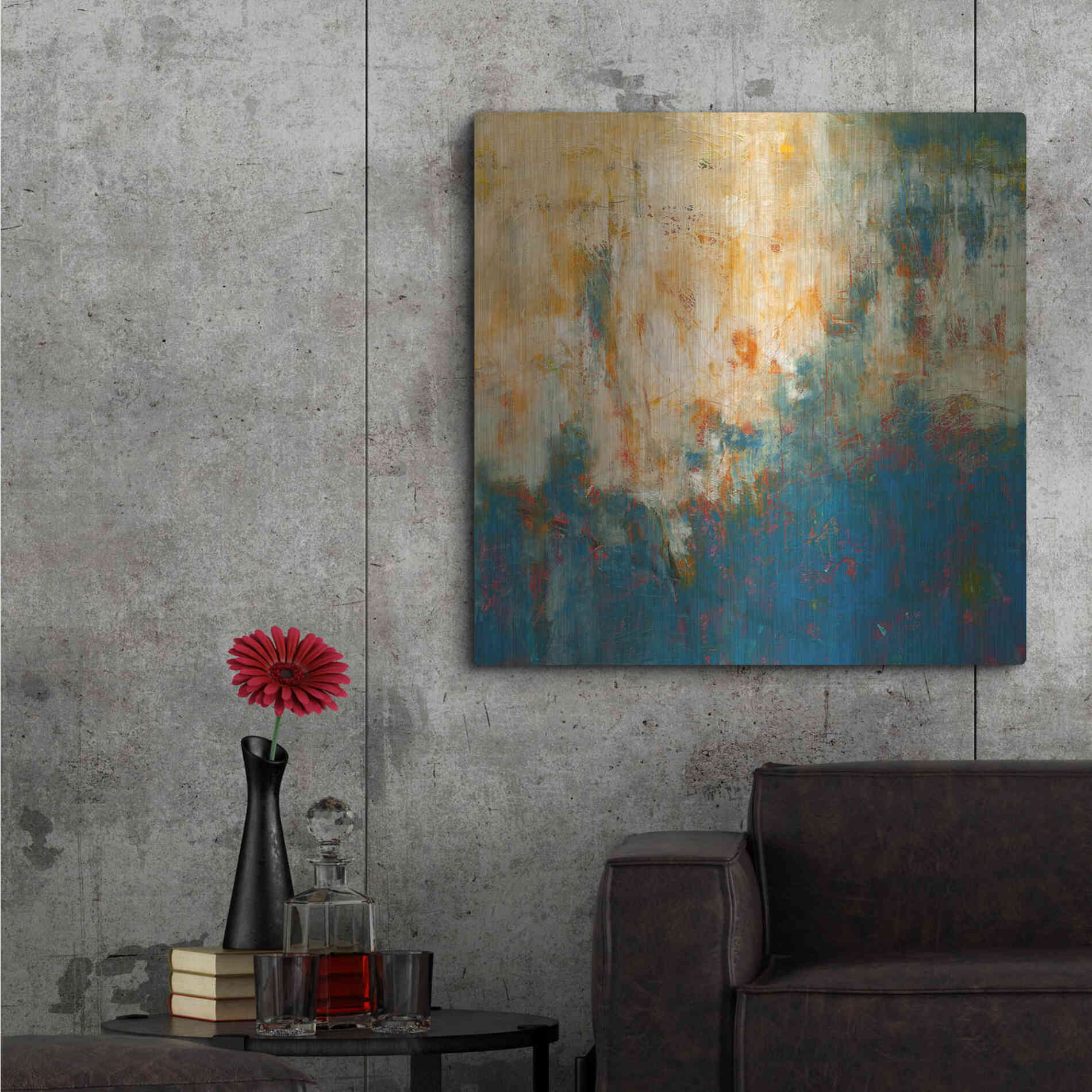 Luxe Metal Art 'Breathing Room' by Patrick Dennis, Metal Wall Art,36x36