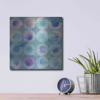 Luxe Metal Art 'Touching Circles II' by Danhui Nai, Metal Wall Art,12x12