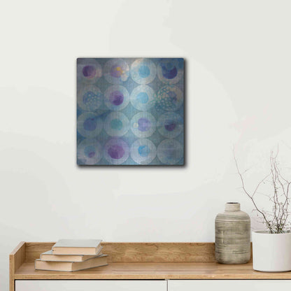 Luxe Metal Art 'Touching Circles II' by Danhui Nai, Metal Wall Art,12x12