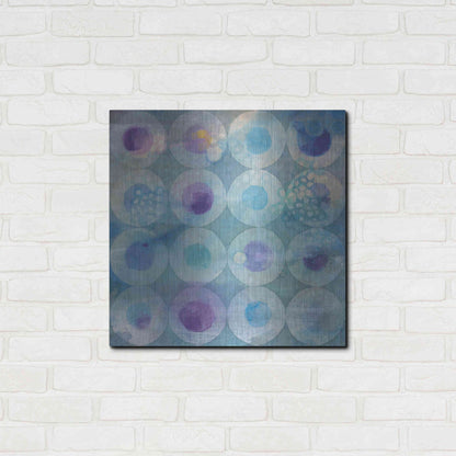 Luxe Metal Art 'Touching Circles II' by Danhui Nai, Metal Wall Art,24x24