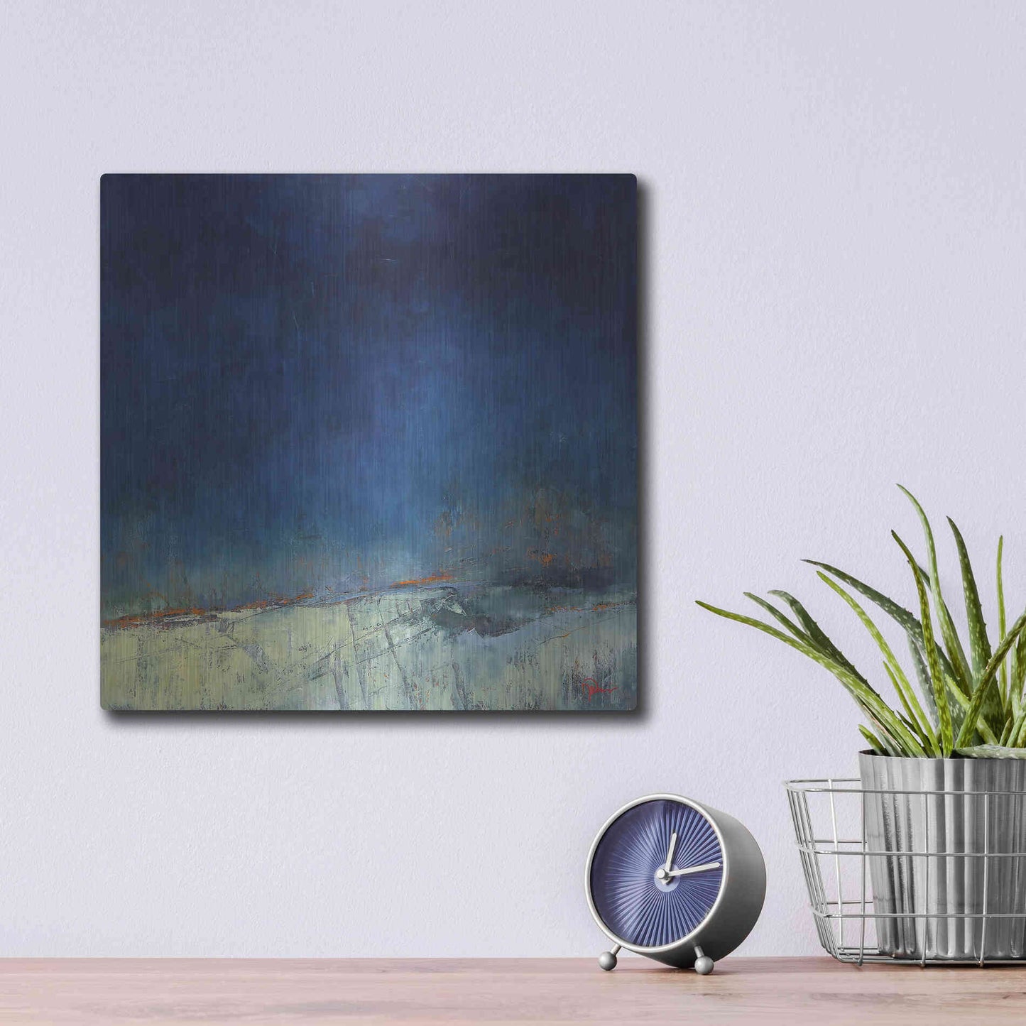 Luxe Metal Art 'Dugout' by Patrick Dennis, Metal Wall Art,12x12